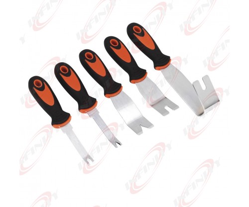  5pc metal Pry Tool Set Auto Door Panel Trim Upholstery Clip Remover Kit 